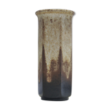 Vintage hexagonal brown vase