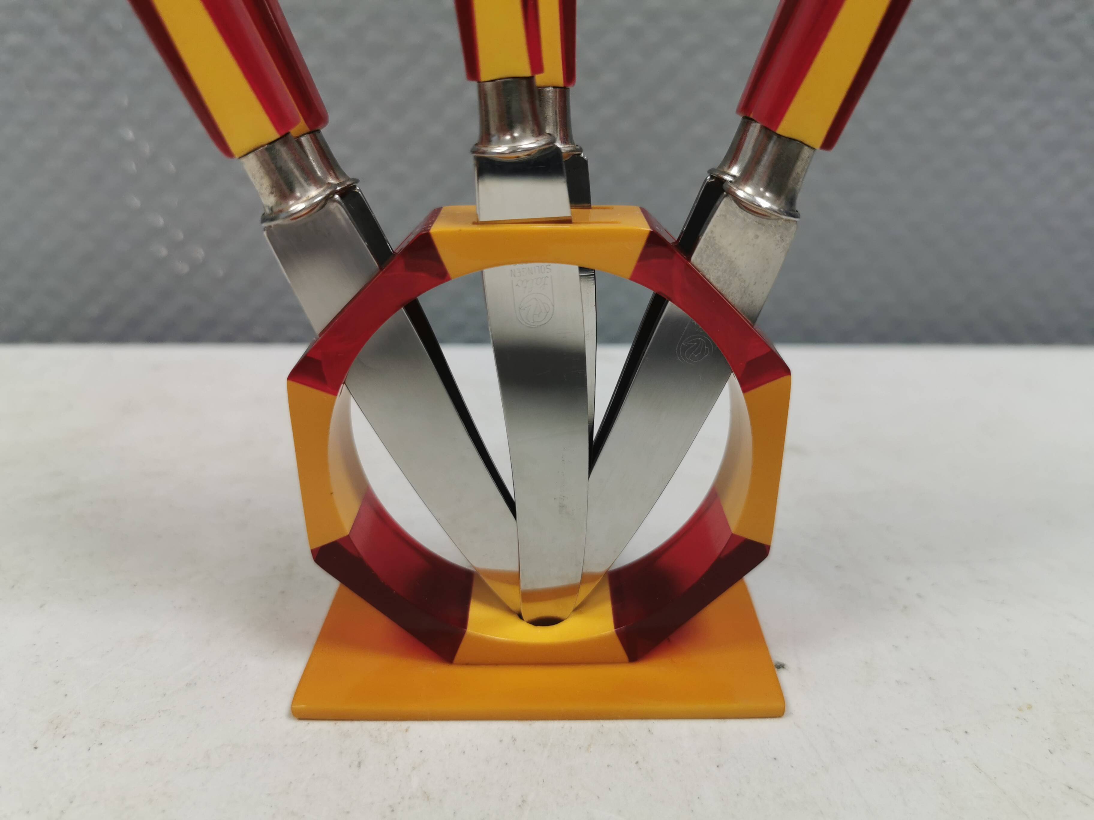 Fruit knife set, Art Deco. Sollingen Germany 1920-40s