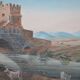 Italian School of the 19th Century "The Salario Bridge" Titled Gouache