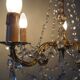 Bronze chandelier with crystal pendants – 5 lights