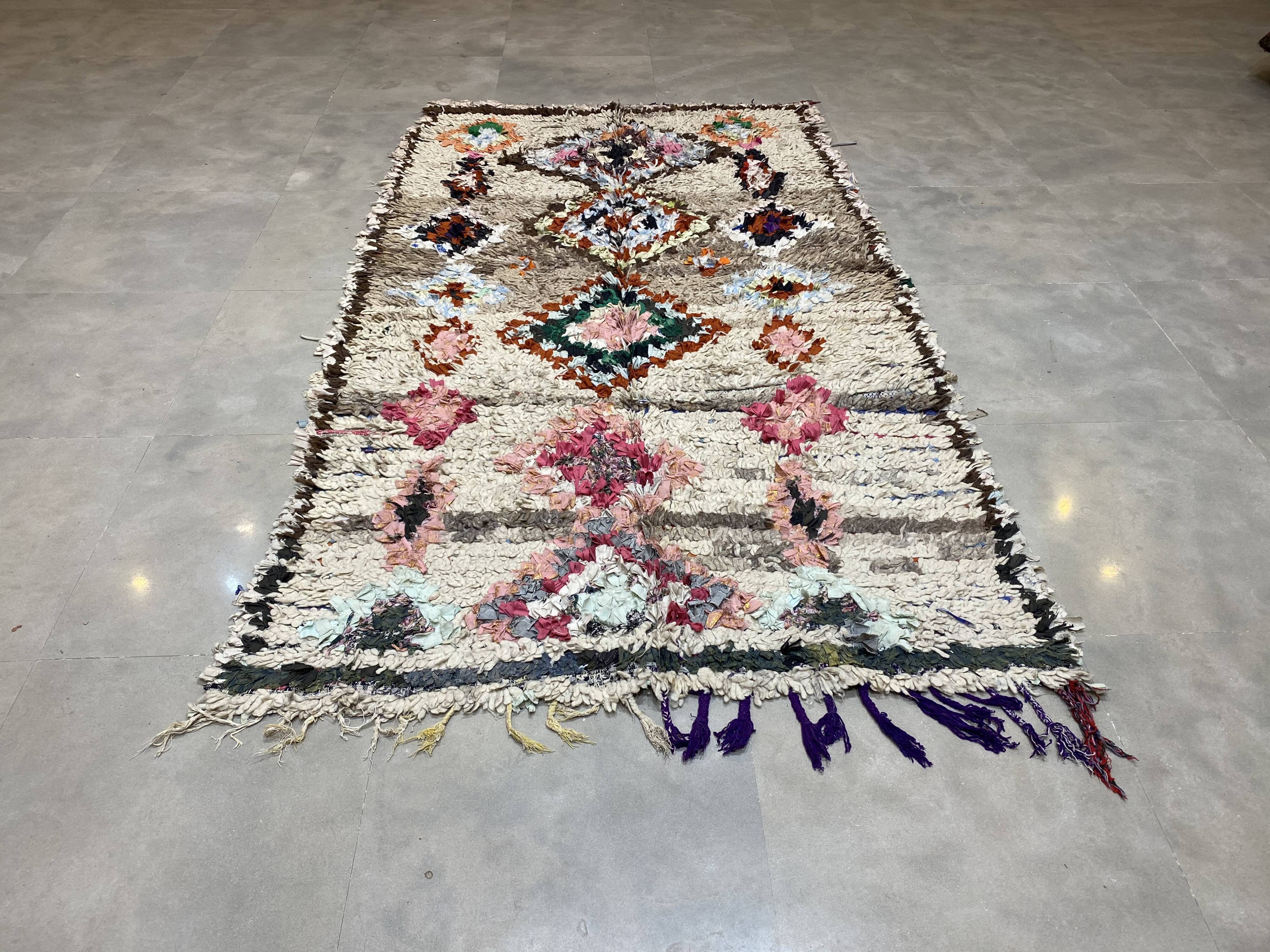 Tapis multicolor en tissu 135x240cm