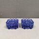 Two candle holders from Danish Holmegaard glassworks, 1968s
