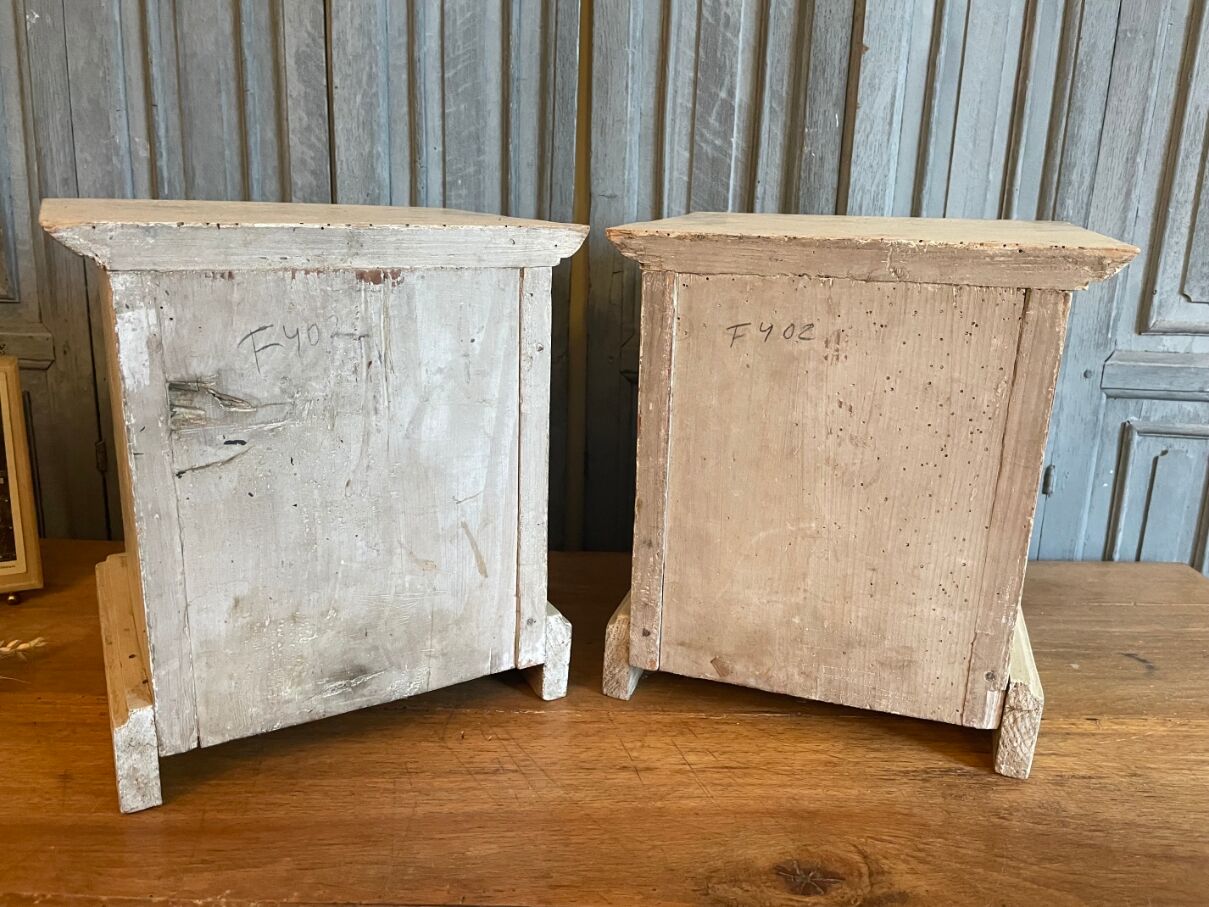 2 x French church consoles