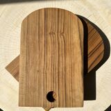 Rounded rectangular monoxyl teak cutting or presentation board L:34