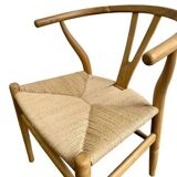 Chaise rétro en rotin avec cordon