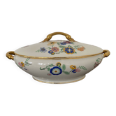 Vintage soup tureen, vegetable dish in white Limoge porcelain from TLB