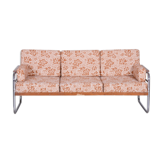 Vichr a Spol Century Sofa - 1930s Czechia - Beech and chrome