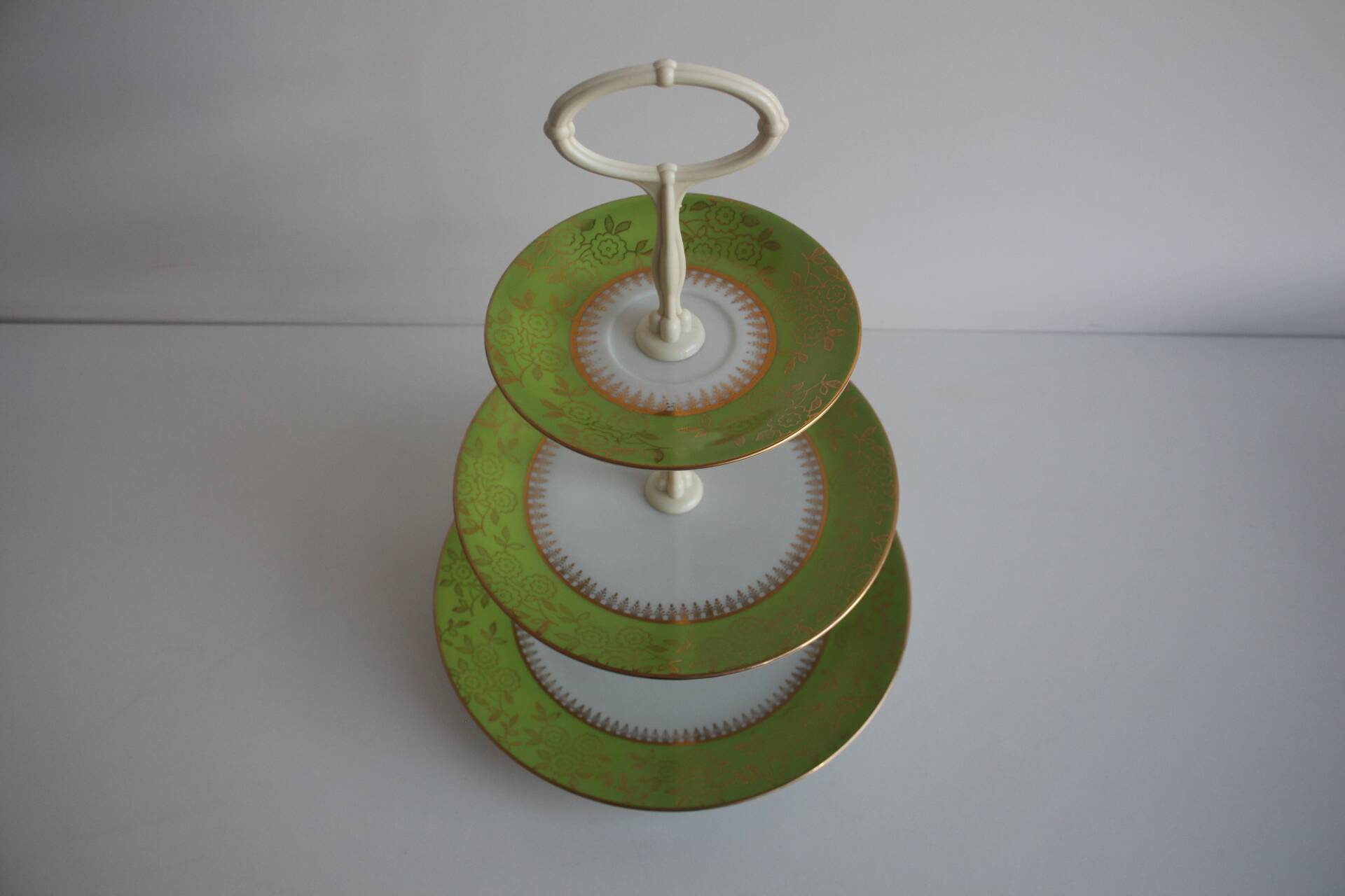 Multi-tiered porcelain tray, Stará Role porcelain, Czechoslovakia, 1950s.