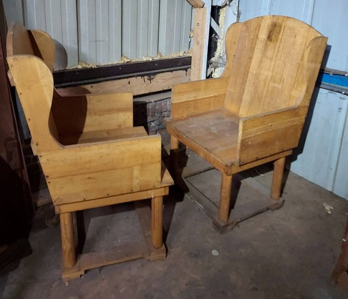 fir winged benches (pair)