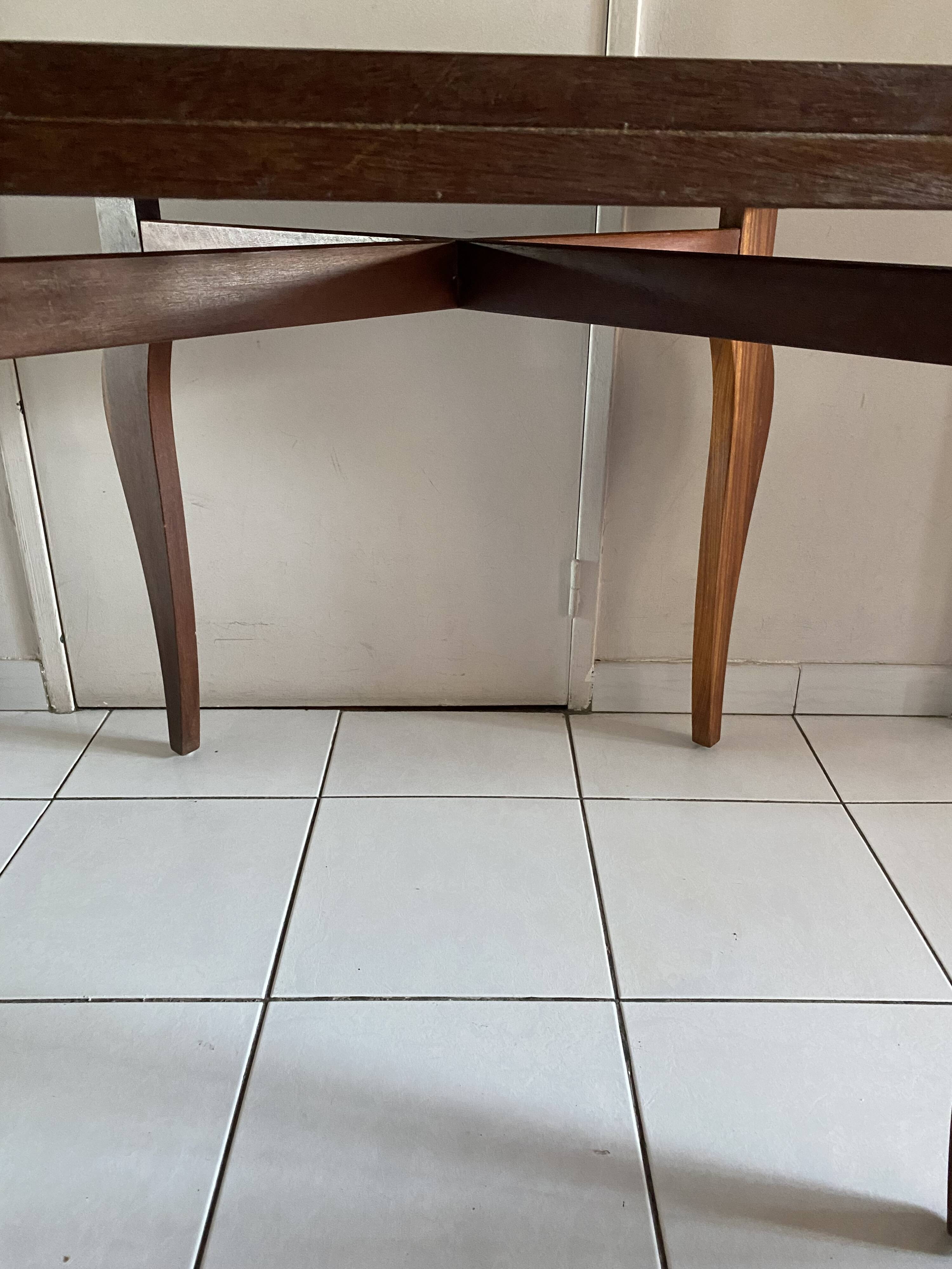 Square side table, exotic wood