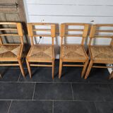 4 straw chairs