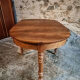 Antique folding demi-lune table, dining table, console.