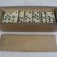 Old game 28 dominoes bone wood ebony antique french dominoes game