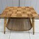 Bamboo and rattan coffee table from the 1960s.