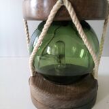 Lampe à poser flotteur de pêche en verre vintage