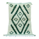 Handwoven Berber rug in green and white, 100x200 cm.