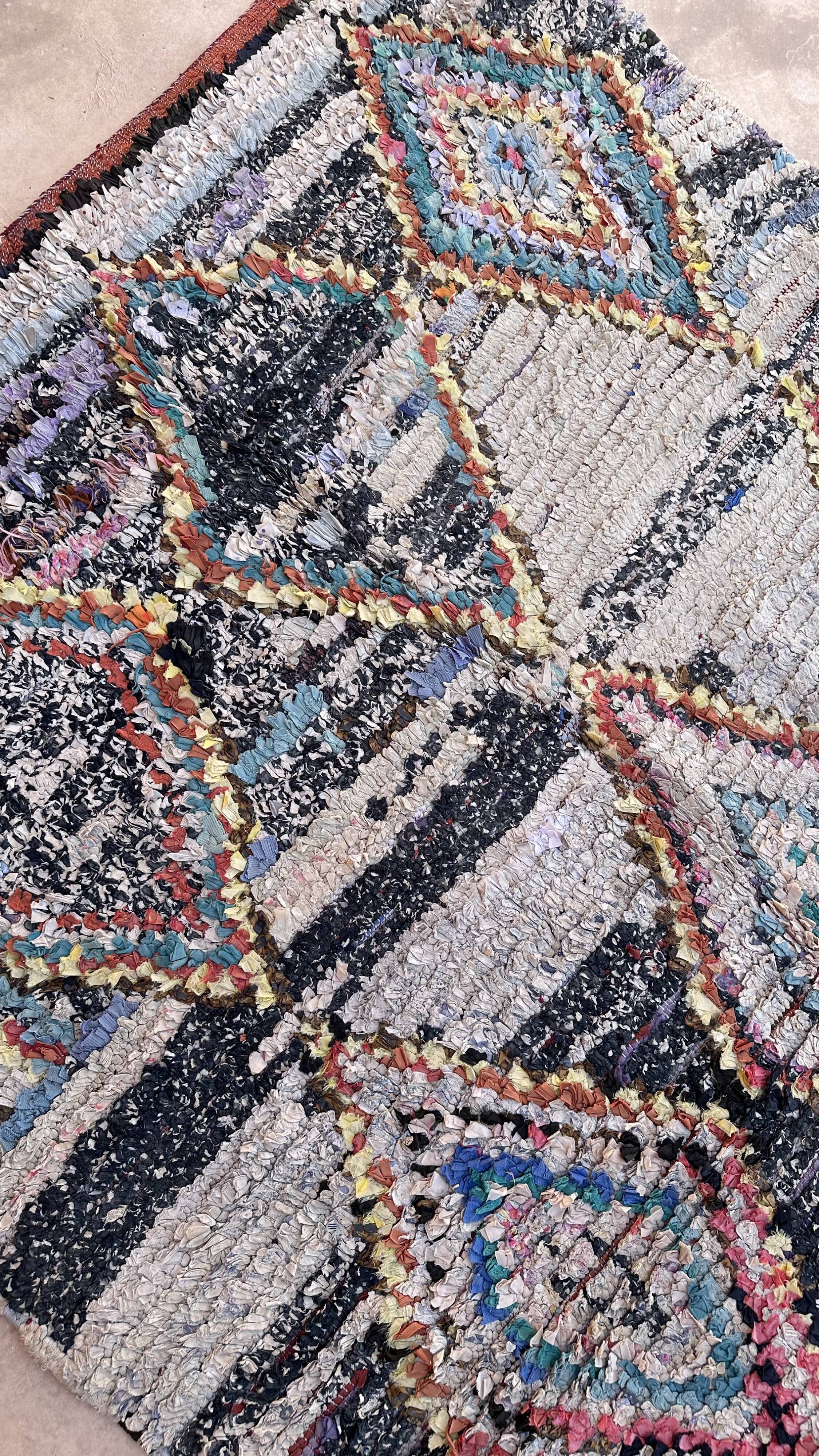 Tapis Marocain Boucherouite coloré - 159 x 265 cm