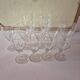 Bel ensemble de 11 verres à pied vintage – Cristal gravé Art Déco – 3 taill
