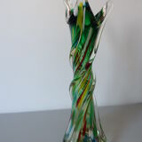 Murano vase in speckled twisted glass 1960s