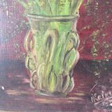 Painting yellow tulip flowers