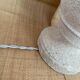 Baluster lamp base, new braided fabric cable.