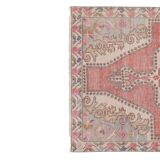 Vintage Turkish rug from Oushak, handwoven 129x213 cm
