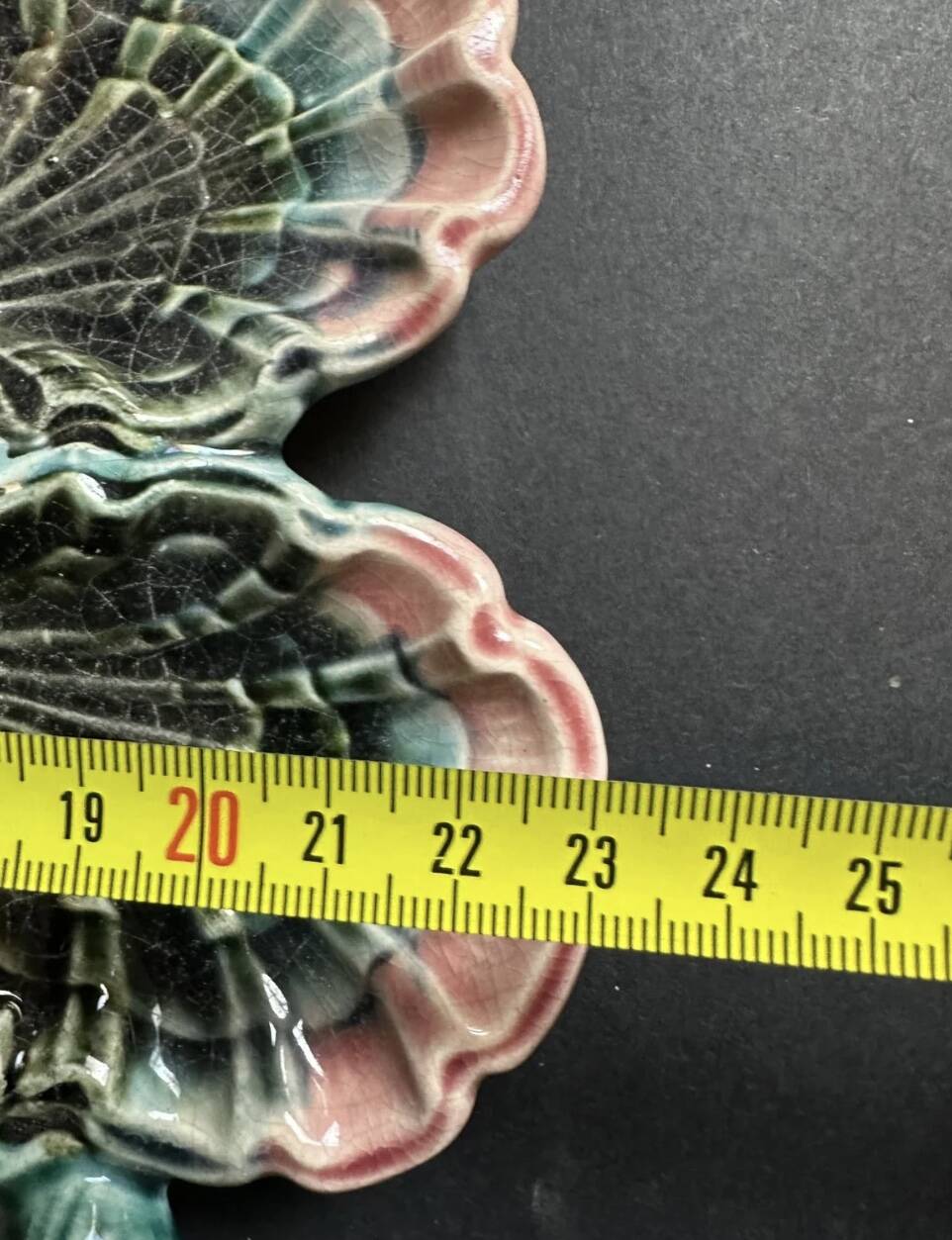 Majolica oyster plate