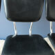 Set of three chairs in black leatherette