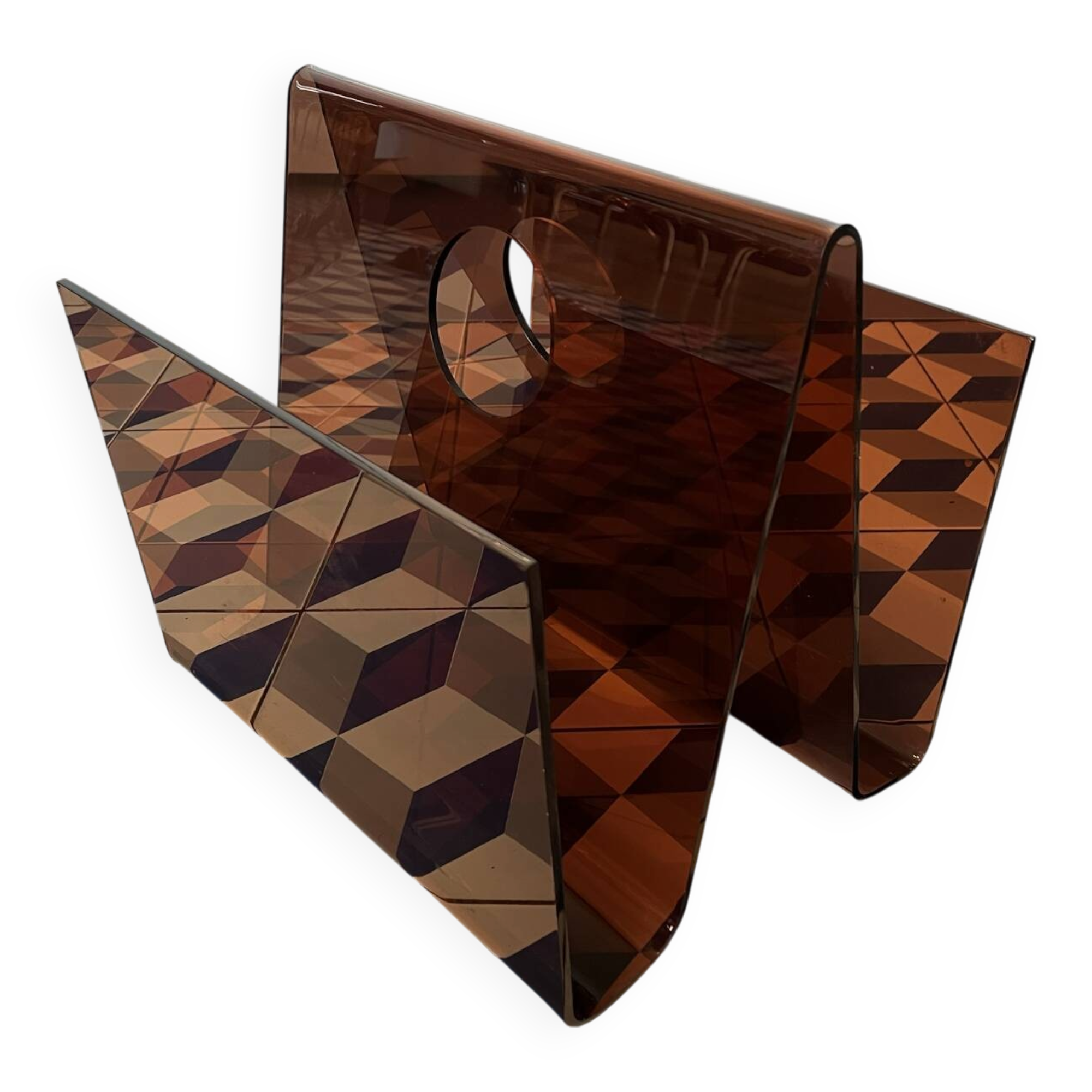 Magazine holder Michel Dumas smoked Plexiglas
