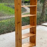 Scandinavian solid pine wood shelf, 6 levels