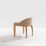 André Arbus chaise de coiffeuse en sycomore velours de mohair 1934