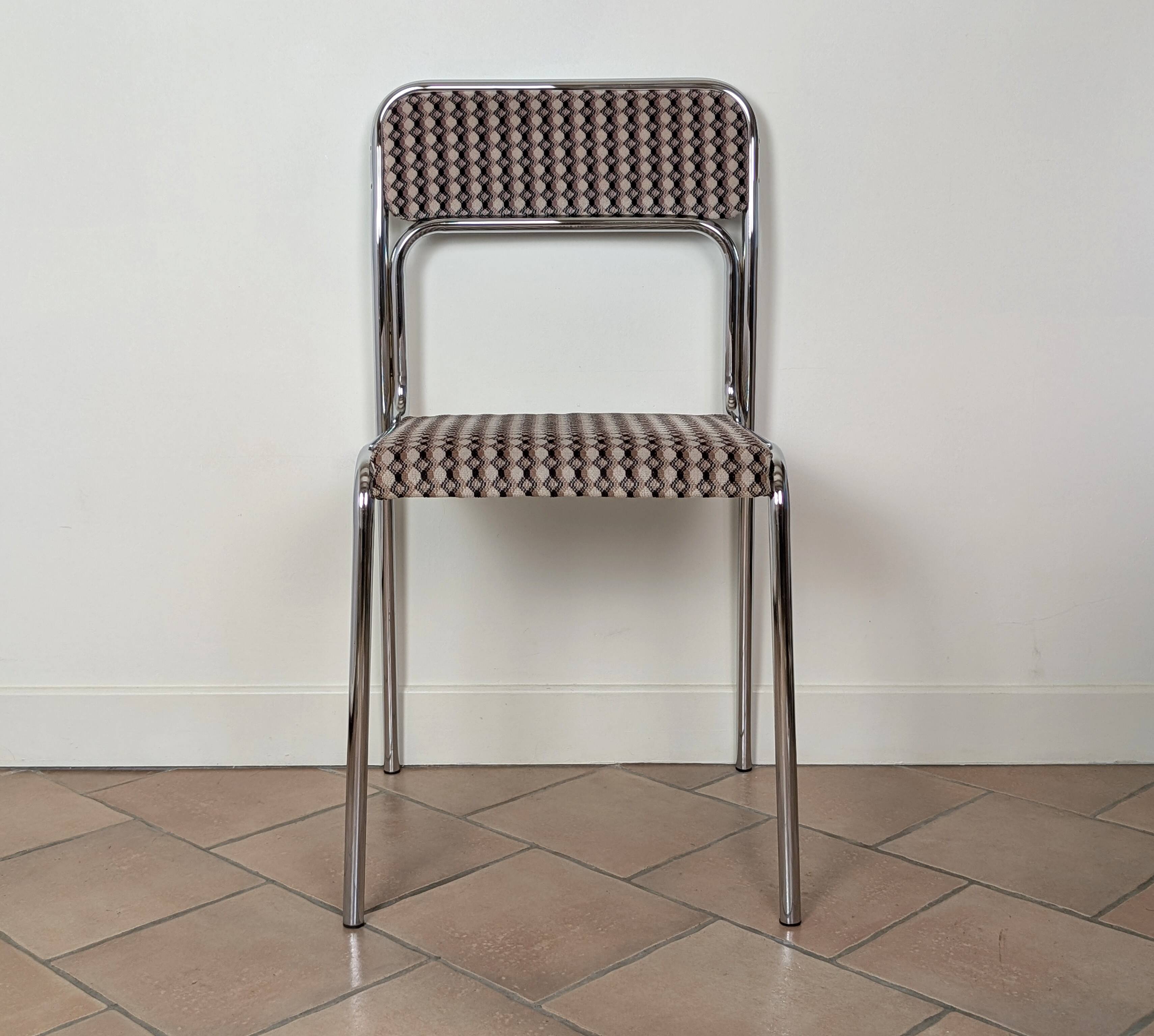 Chaise métal chromé
