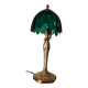 Lampe bronze doré  ciselé  ,art nouveau  ,art deco avec jolie tulipe  original 33x15  electricité ok
