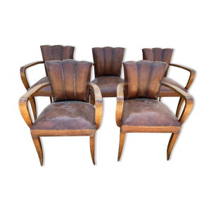 5 fauteuils bridge en