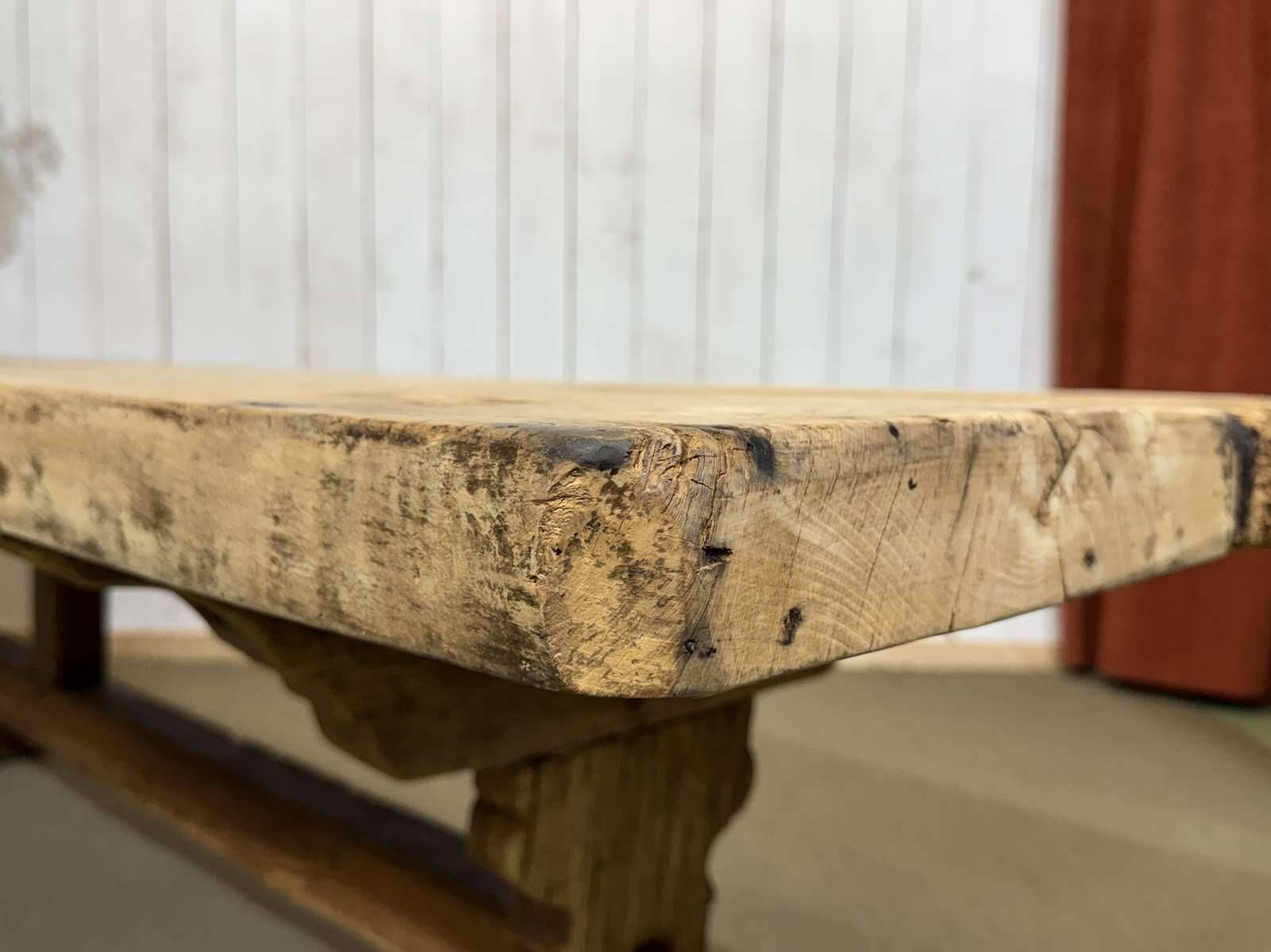 Table monastère en chêne brut XIXème