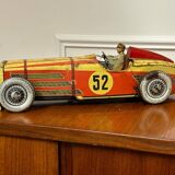 Charles Rossignol Bugatti 52 Tin Racing Car Toy from the 1930s