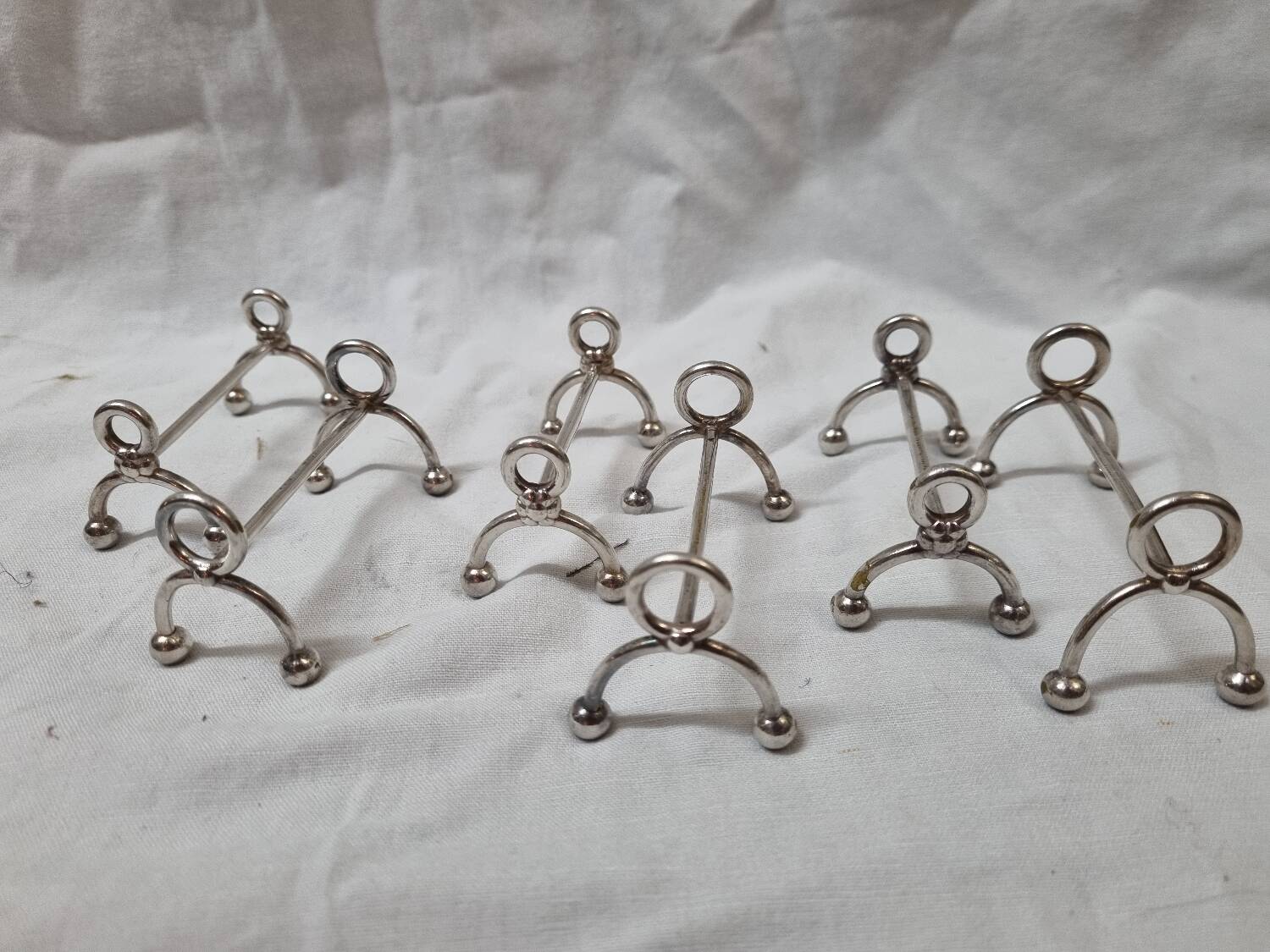 6 silver Christofle knife holders