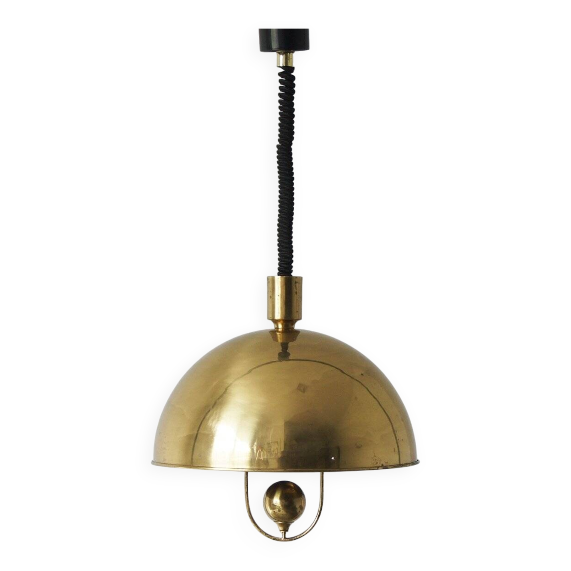 German Ceiling Lamp in Brass by Florian Schulz, 1970s