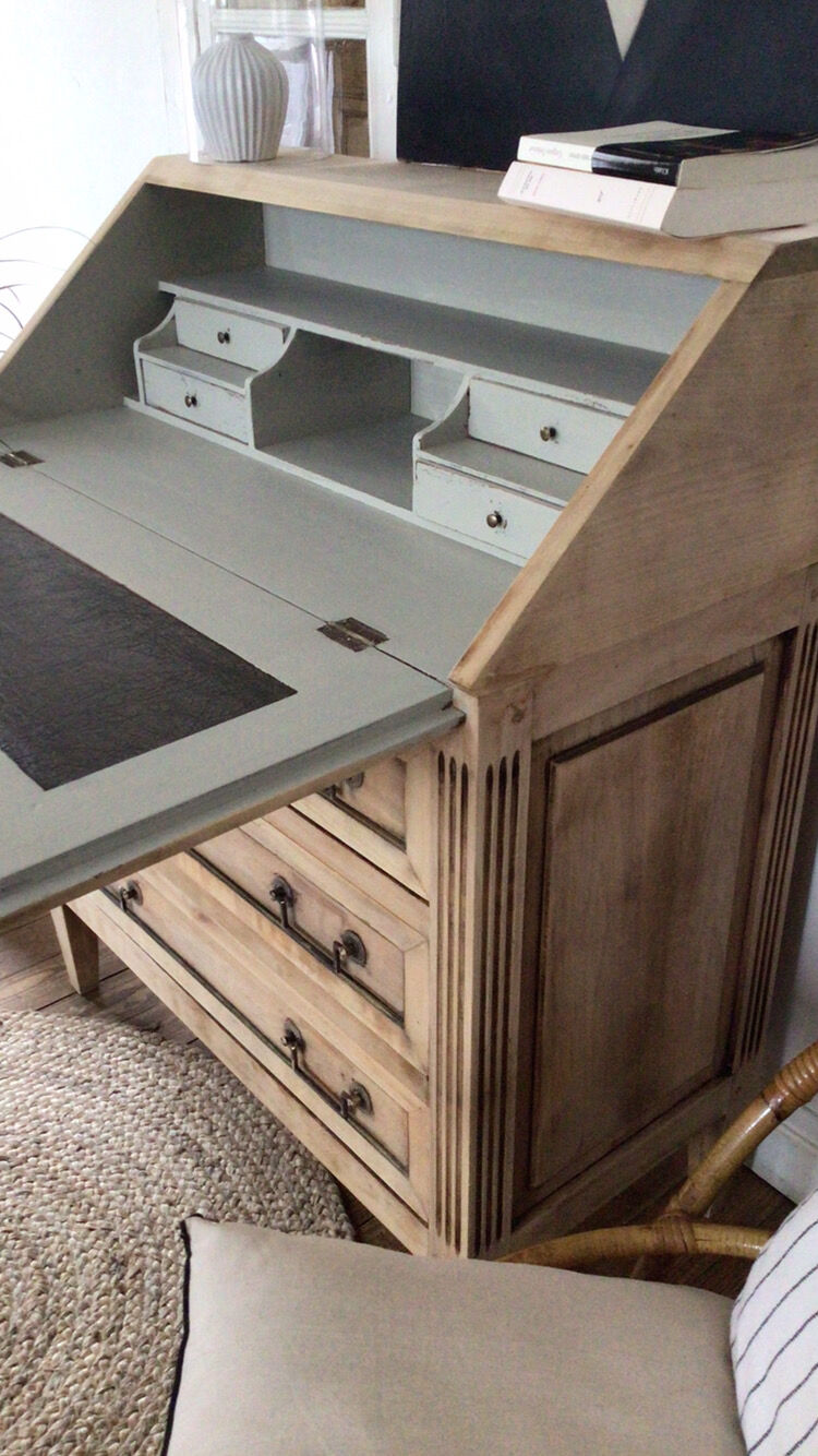Pickled oak desk