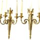 Appliques murales style Louis XVI  fin 19è.  bronze doré, set de 2