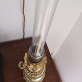 Le lot de deux lampes à huile en laiton XIX