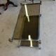Table basse en verre et chrome 1970