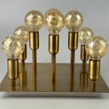 60s 70s ceiling lamp Sölken Leuchten Germany in brass