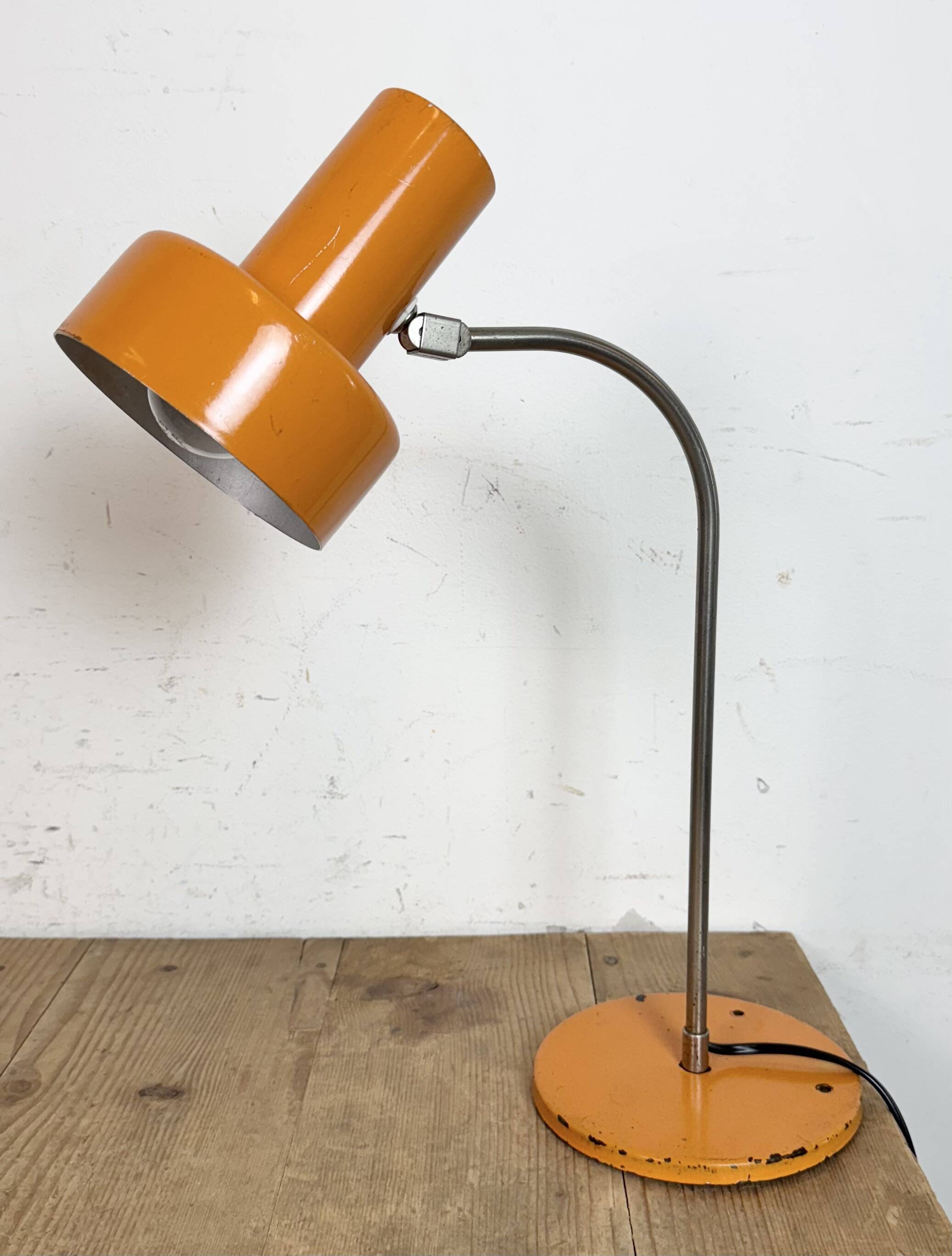 Vintage Orange Table Lamp , 1970s