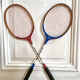 Vintage wooden badminton rackets