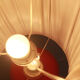 Lampadaire des années 1950 en verre rouge