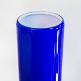 Vintage blue Murano glass vase by Vistosi, Italy, 1950s