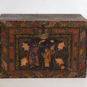 Antique Chinese chest painted in pine wood – China, circa 1900