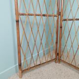 Rattan and bamboo screen