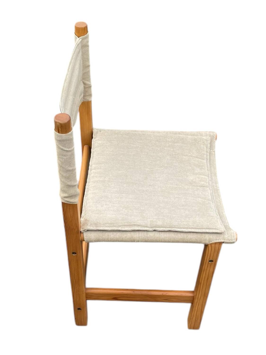 Tomas Jelinek Kotka Chair for Ikea pine and linen 1970s